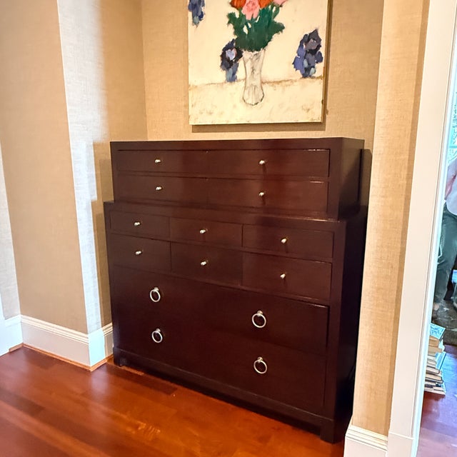 Baker Furniture Company Grand Scale Baker Furniture Mahogany Dresser—TWO Available For Sale - Image 4 of 11
