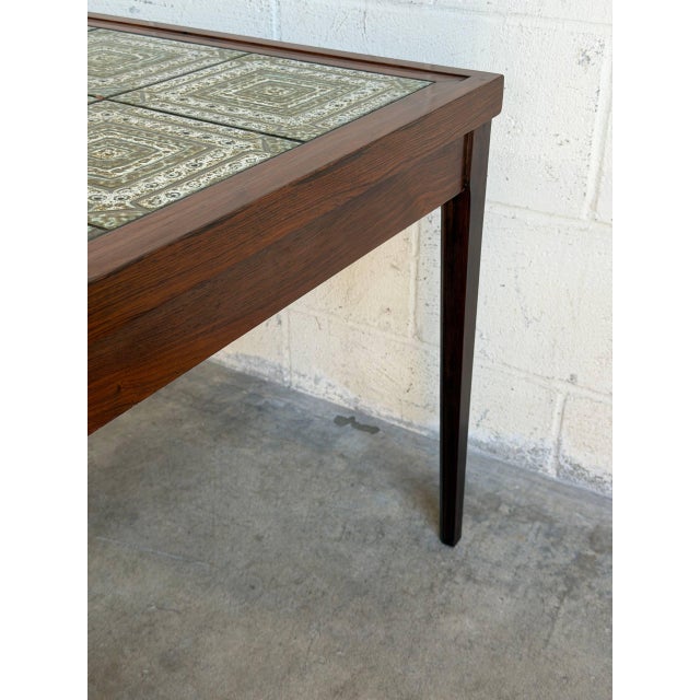 Rosewood Square Tile-Top Side Table Danish Mid-Century Modern 1960s For Sale - Image 11 of 12