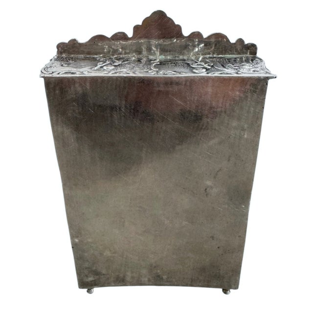 The 1887 Hooikaas Silver Bureau: An Architectural Miniature in Repoussé For Sale - Image 16 of 17