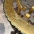 Hollywood Regency Hollywood Regency Glass-Topped Side Table Verdi Gris Gold Leaf For Sale - Image 3 of 12