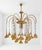Vintage Gold Rain Chandelier with Crystals and Handmade Murano Glass Flowers, Italy, 1966 For Sale - Image 10 of 18
