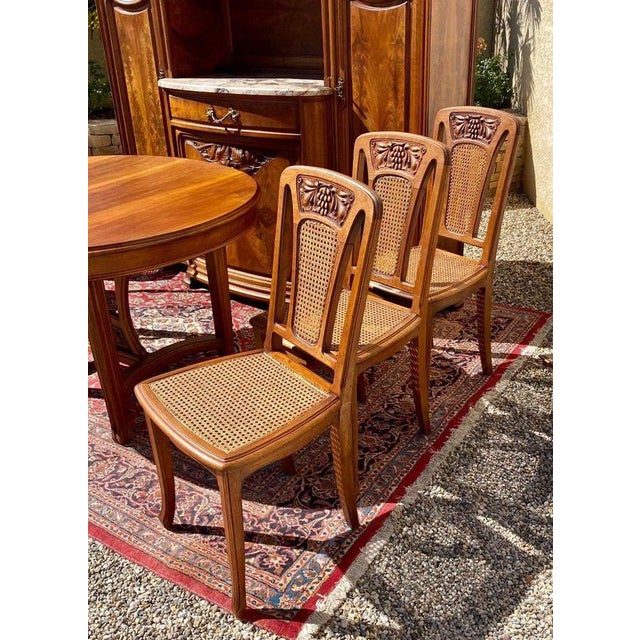 Art Nouveau Style Walnut Buffet For Sale - Image 12 of 13