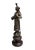La Bucheronne - Antique French Spelter Statue of Stick Gatherer on Wood Pedestal For Sale - Image 4 of 7