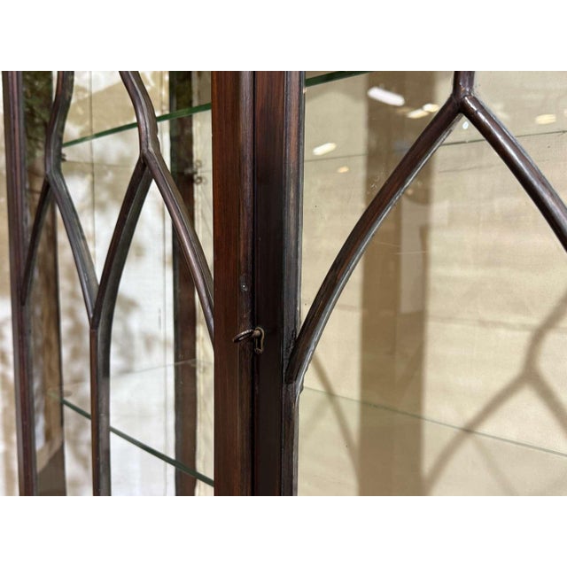 English Mahogany Display Cabinet, 1930s For Sale - Image 16 of 17