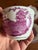 1805 Rare Antique Set of Four Pink Lustre and Bat Printed Pearlware Handled Cups and Saucers, Attributed to Thomas Wolfe - Set of 8 For Sale - Image 10 of 17