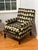 Bold Art Deco Black and Gold Luxe Lounge Chair For Sale - Image 4 of 8