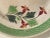 William Adams and Company Antique Stick Spatterware Spongeware Floral Plate - Green Red - 9" For Sale - Image 4 of 5