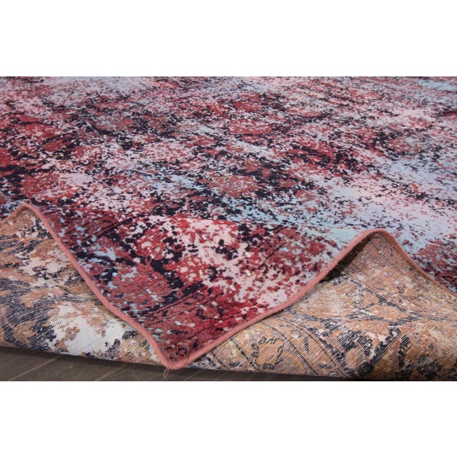 1960s Mid 20th Century Vintage Overdyed Rug For Sale - Image 5 of 6