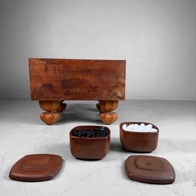 Japanese Wooden Go Set Goban with Stones, 1960s For Sale - Image 13 of 13