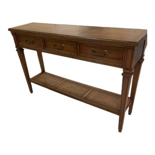 1940s Flint & Horner Midcentury Hallway Console (Pecan) For Sale