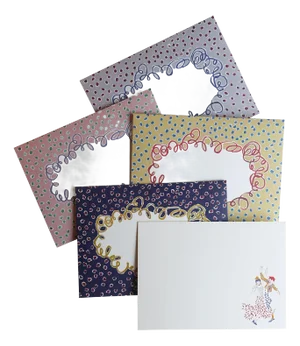 Happy Menocal "Flamenco" Stationery - Variety Set of 20 Cards and Envelopes