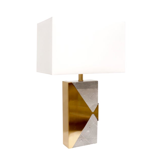 Gold Pasargad Home Triumph Marble Table Lamp For Sale - Image 8 of 8