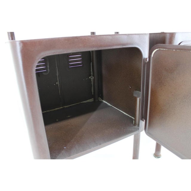 Industrial Nightstands with Pull Out Table, Former Czechoslovakia, 1940s, Set of 2 For Sale - Image 10 of 16