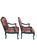 Crafted with beautifully carved wooden frames and upholstered in rich warm Paisley red fabric Perfect for a study, a...