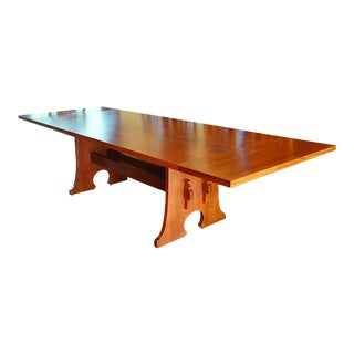 Stickley Keyhole Trestle Table For Sale
