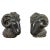 Pair of Neoclassical Style Jade Rams Head Pottery Sculptures For Sale - Image 13 of 13