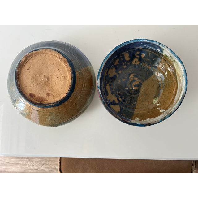 Vintage Studio Pottery Dish With Lid Signed by Artist For Sale In Miami - Image 6 of 8