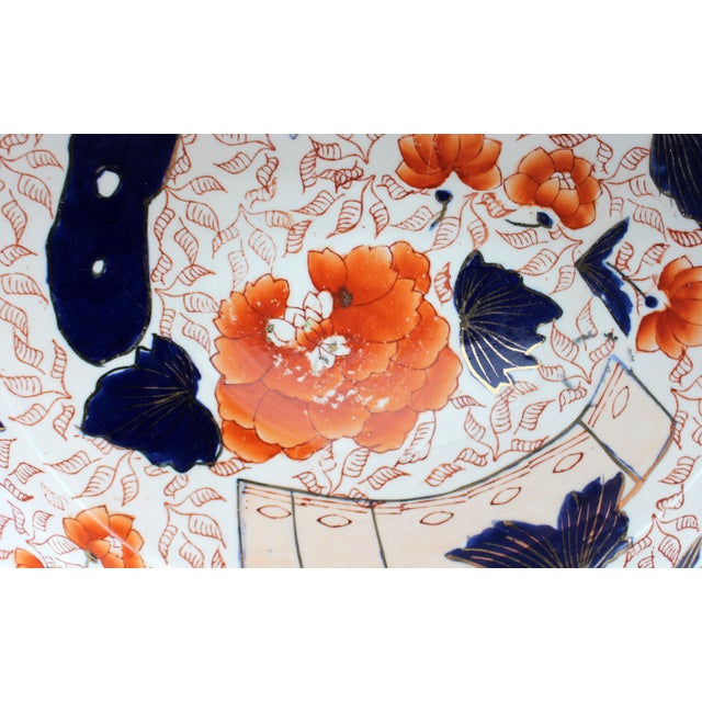 English Early 20th Century Large English Mason's Ironstone Imari Influence Bowl For Sale - Image 3 of 6