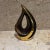 Metal Teardrop Brass Bookends by Ben Seibel for Jenfred Ware, Usa Mid-Century For Sale - Image 7 of 12