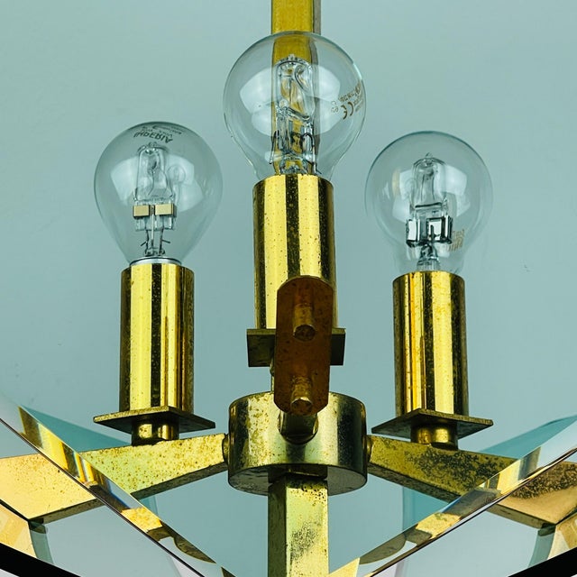 Vintage Art Glass Pendant Lamp from Fontana Arte, Italy, 1950s For Sale - Image 4 of 13