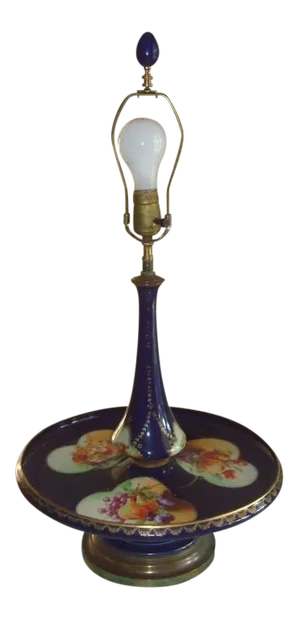 Dresden Hand Painted Porcelain Table Lamp