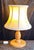 Wood Vintage Table Lamp with Turned Teak Wood Base and Hand-Stitched Leather Shade, 1970s For Sale - Image 7 of 7