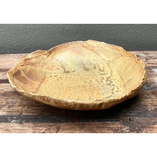 Vintage Original Slab Built Pottery Platter For Sale - Image 12 of 16