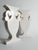 1980s Vintage Flattened White Ceramic Urn Vases, 1980s, Set of 2 For Sale - Image 5 of 14