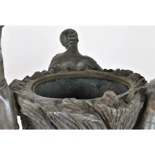 Metal Large 19th Century Tin Vase by A Larroux for Siot For Sale - Image 7 of 18