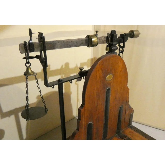 Rustic Libra Iron, Brass and Wood Bench by Leonardo Bertani, Italy, 1800s For Sale - Image 3 of 18