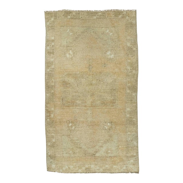 Turkish Mini Rug Oriental Hand Knotted Vintage Rug 1'9" x 3' #16431 For Sale