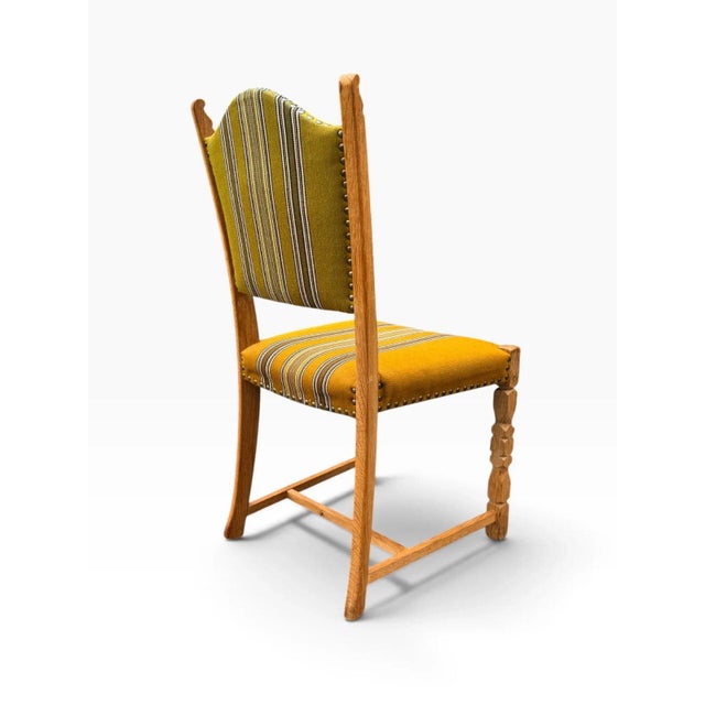 Set of Six Danish Oak Dining Chairs by Henning Kjærnulf For Sale - Image 15 of 18