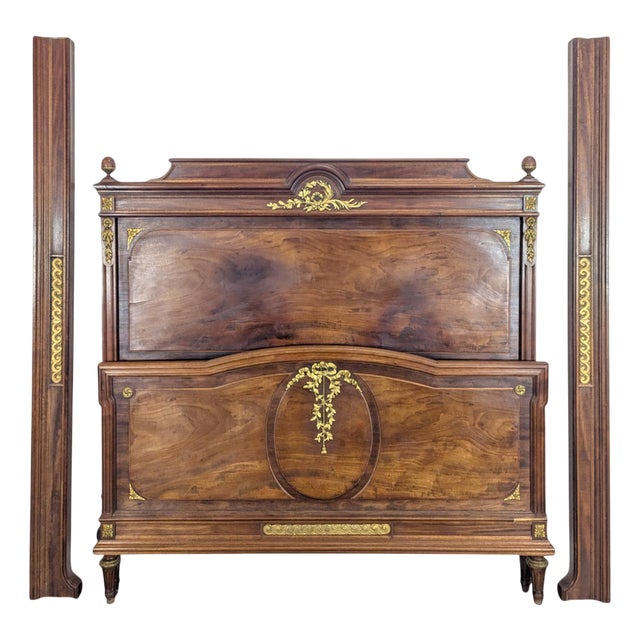 Louis XVI Style Bed in Mahogany For Sale
