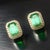 Natural Emerald Diamond Stud Earrings 14k Y Gold 1.85 TCW Certified For Sale - Image 12 of 14
