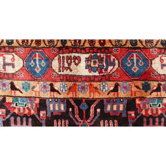 Antique Persian Nahavand Rug With All-Over Sub-Geometric Tribal Design For Sale - Image 10 of 12