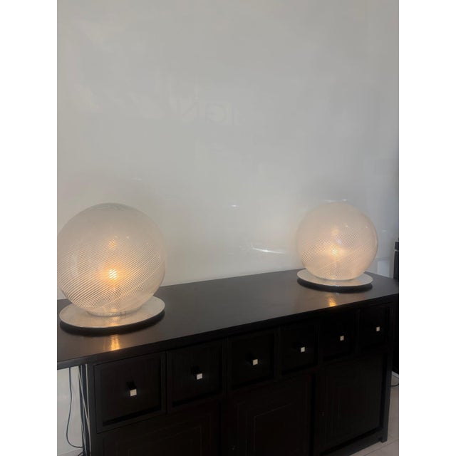 Mid-Century Modern Table Lamps by L. Diaz De Santillan for Venini, 1970s, Set of 2 For Sale - Image 3 of 15