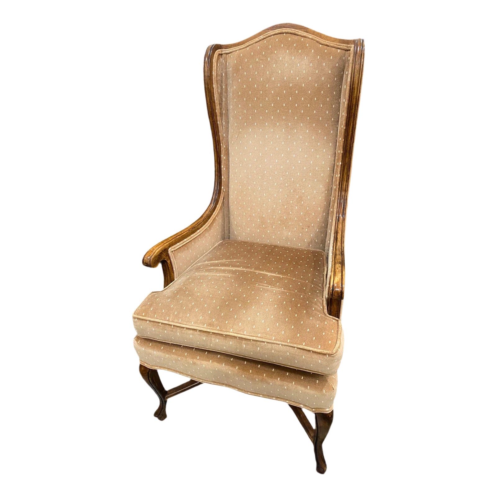 Hickory Hills North Carolina WingBack Velvet Chair | Chairish