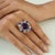 Handcrafted 15.5Ct Aquamarine & Blue Topaz Silver Ring With Amethyst and Citrine Accents - Size 6 For Sale - Image 10 of 15