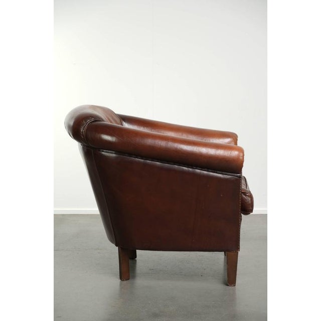 Vinatge Sheepskin Club Armchair For Sale - Image 3 of 13