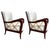 Brown Mid-Century Armchairs in the style of Paolo Buffa, Italy, 1950s, Set of 2 For Sale - Image 8 of 8