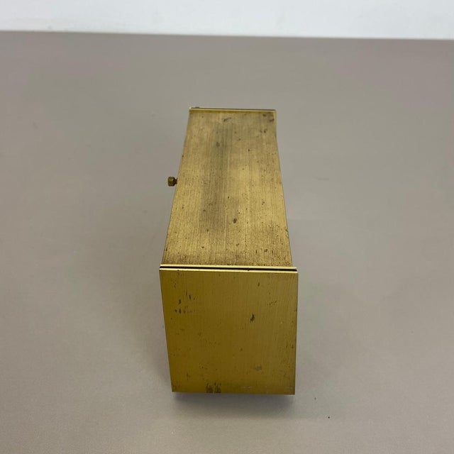 Vintage Hollywood Regency Brass Table Clock from Diehl Electro, Germany, 1960s For Sale - Image 13 of 18