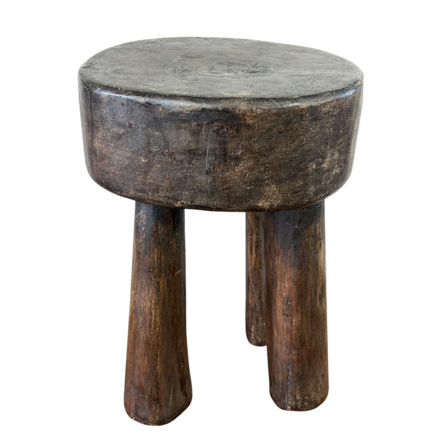 Brown African Vintage Carved Wood Milk Stool Hehe Gogo People Tanzania 11"h For Sale - Image 8 of 9