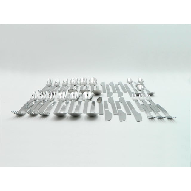 Rosenthal Stainless Steel Cutlery Set for 6 People by Rosenthal, Model Titan, 1960s, Set of 48 For Sale - Image 4 of 16
