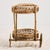 A serving cart made of natural materials from the 1960s. The frame of the trolley is made of bamboo and woven with rattan....