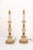 1940s Large Italian Gilt & Hand-Painted Candlestick Lamps For Sale - Image 12 of 12