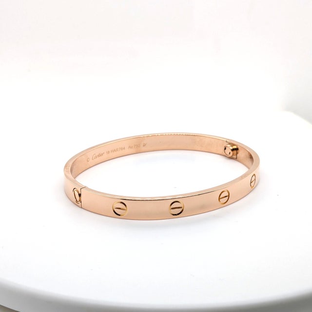 Cartier Love Bracelet in 18k Rose Gold - Size 18 For Sale - Image 11 of 11