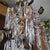 1940's Hollywood Regency Gilt & Verdigris Bronze, Crystal & Tole Floral Pendant/ Chandelier For Sale - Image 16 of 18