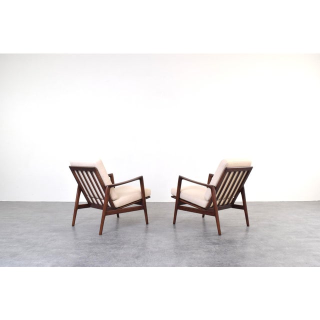 Mid-Century Modern Mid-Century Stefan Lounge Chairs from Swarzędz Furniture Factory, 1960s, Set of 2 For Sale - Image 3 of 15