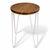 Brown Vintage Elm Bar Stool with White Hairpin Legs For Sale - Image 8 of 8