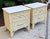 Pair of 1970 Faux Bamboo Woven Rattan Nightstands in nice as found vintage condition. These are a wonderful soft buttery...